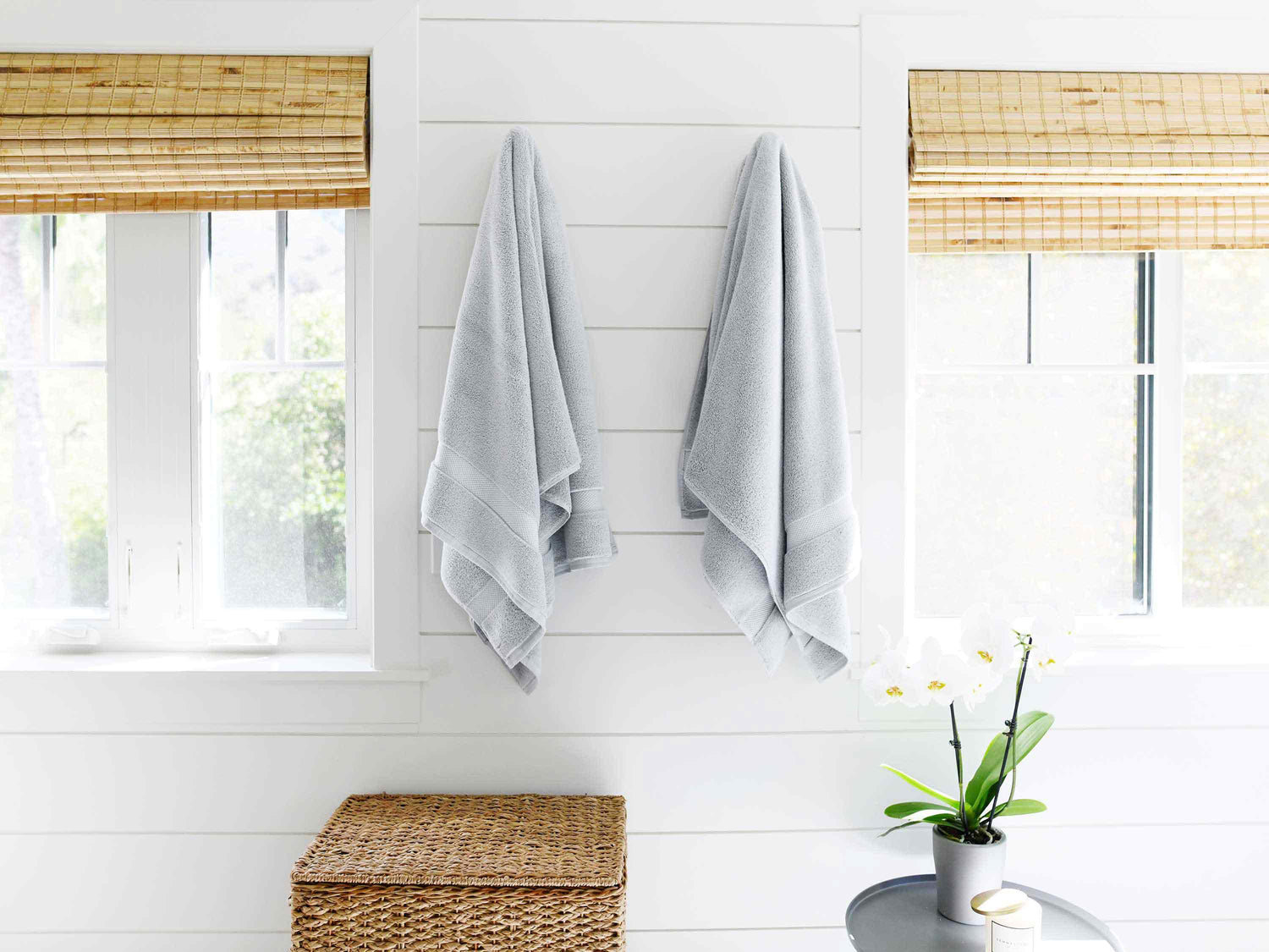 First picture of Cloud Gray Supima Cotton Bath Towels (Pair)