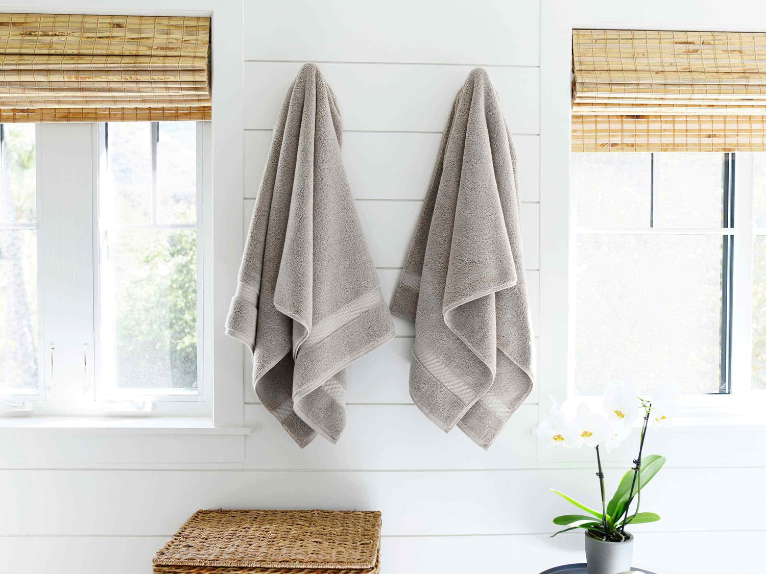 First picture of Sand Supima Cotton Bath Towels (Pair)