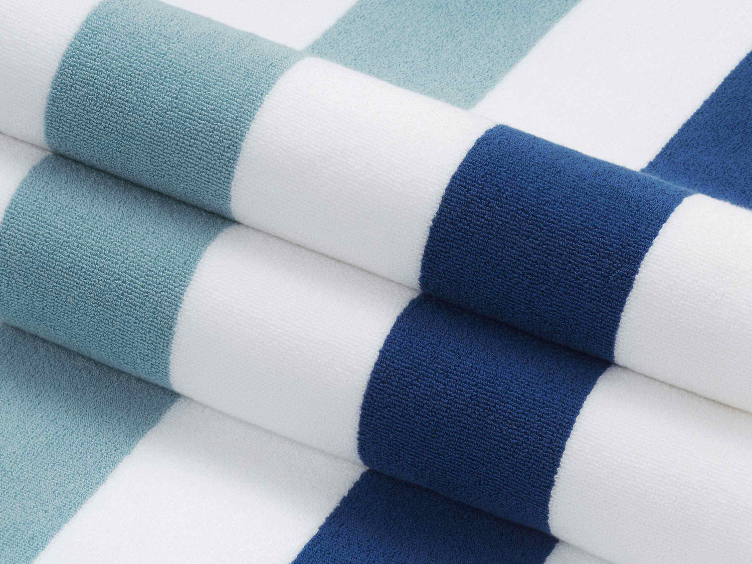 Second picture of Marine Blue Sea Glass Cabana Beach Towel
