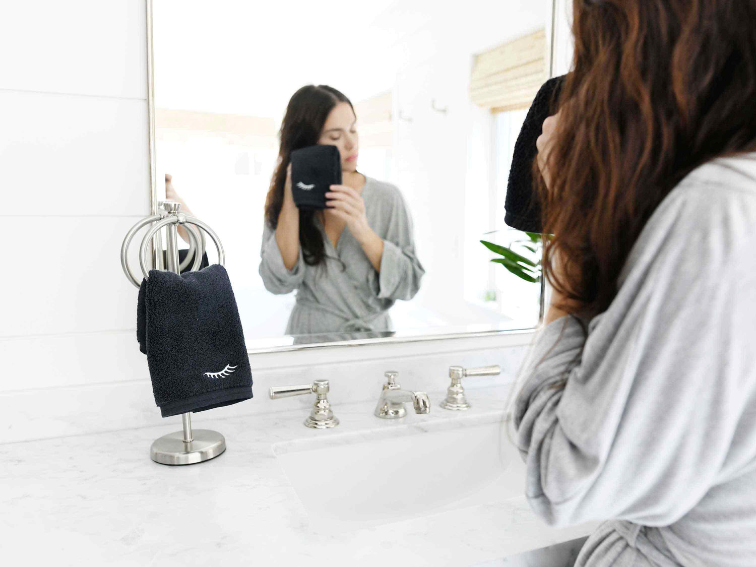 First picture of Black Dusk Makeup Towels (Pair)