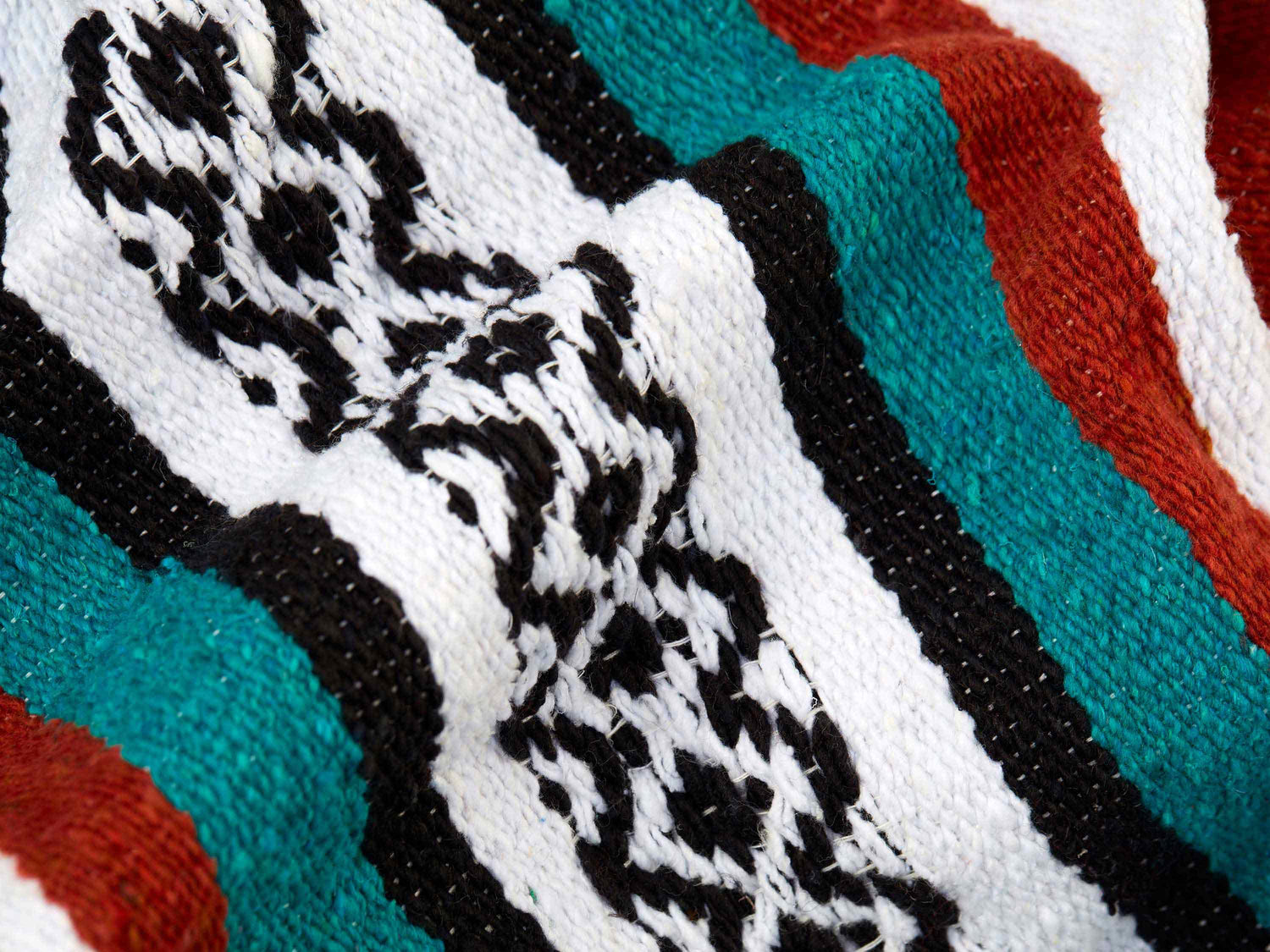 Second picture of Rustic Green Cabo Mexican Blanket