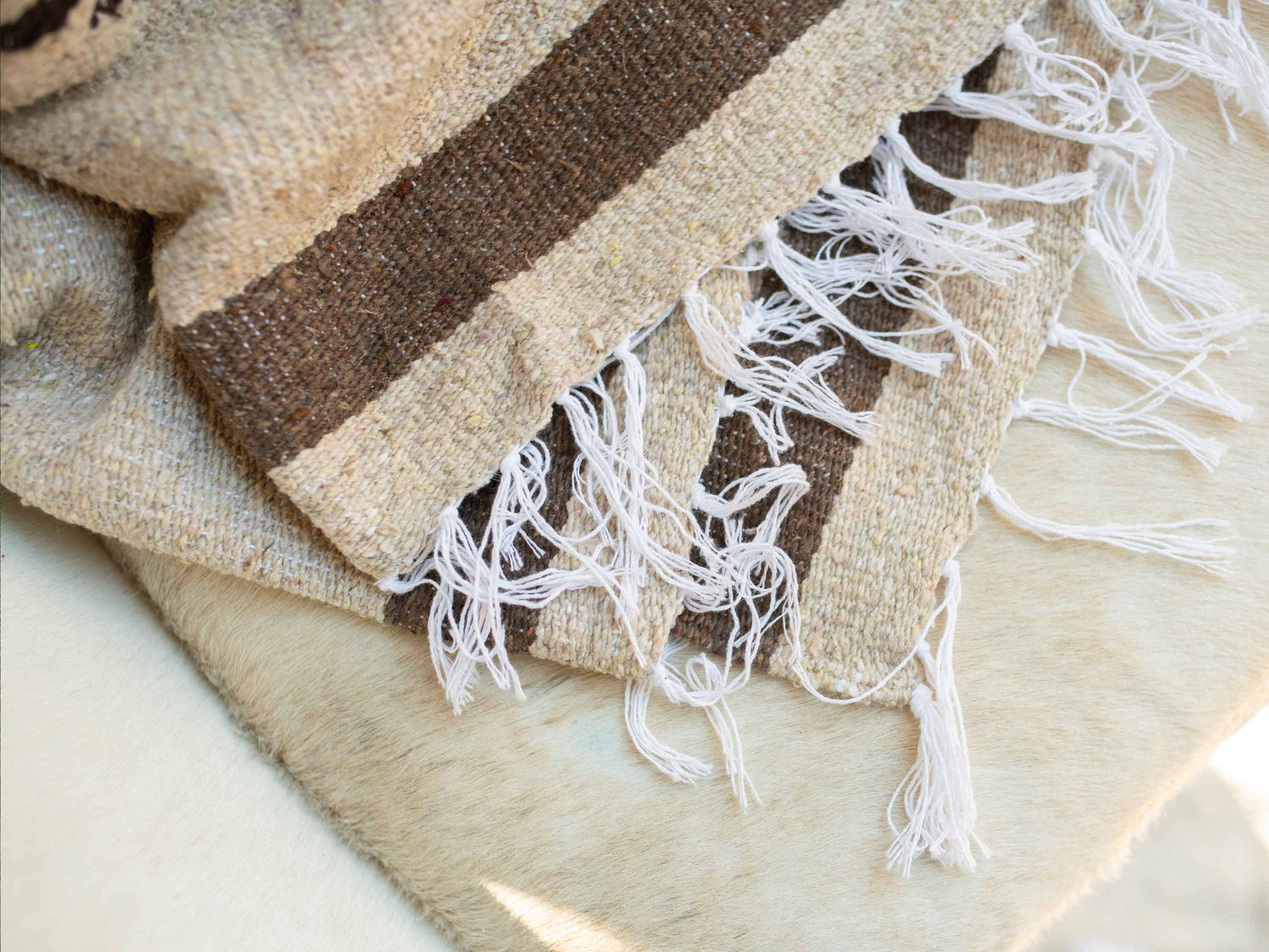Second picture of Wheat Sol Mexican Blanket