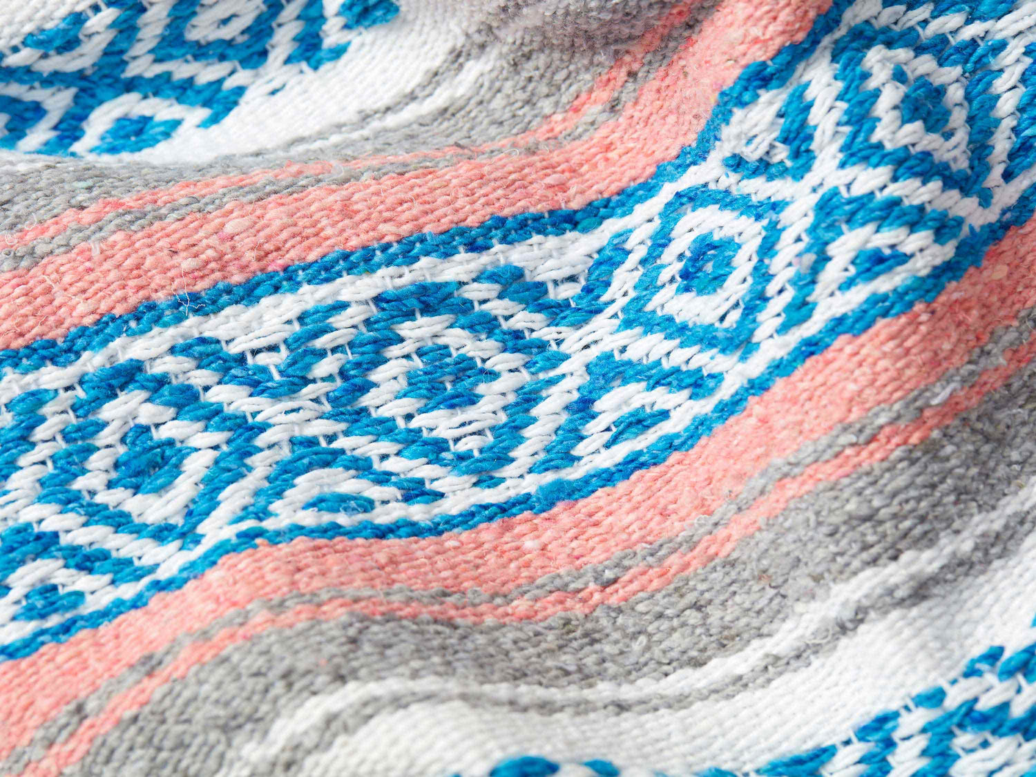 Second picture of Gray Blush Traditional Mexican Blanket