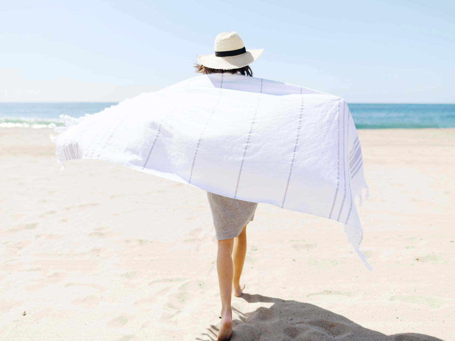 First picture of White Stone Classic Turkish Towel