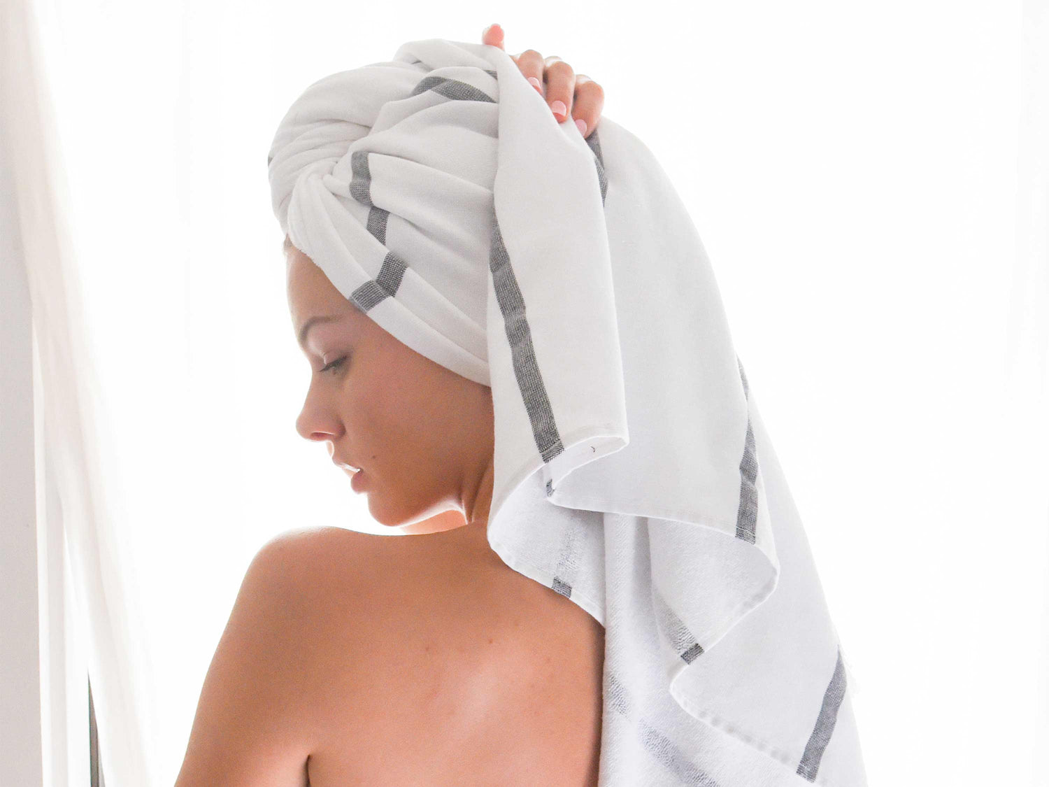 First picture of Charcoal Positano Turkish Towel