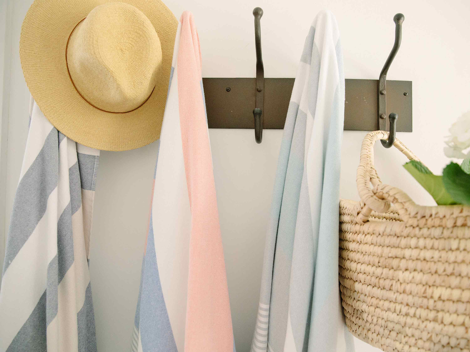 First picture of Teal & Gray Cape Cod Turkish Towel