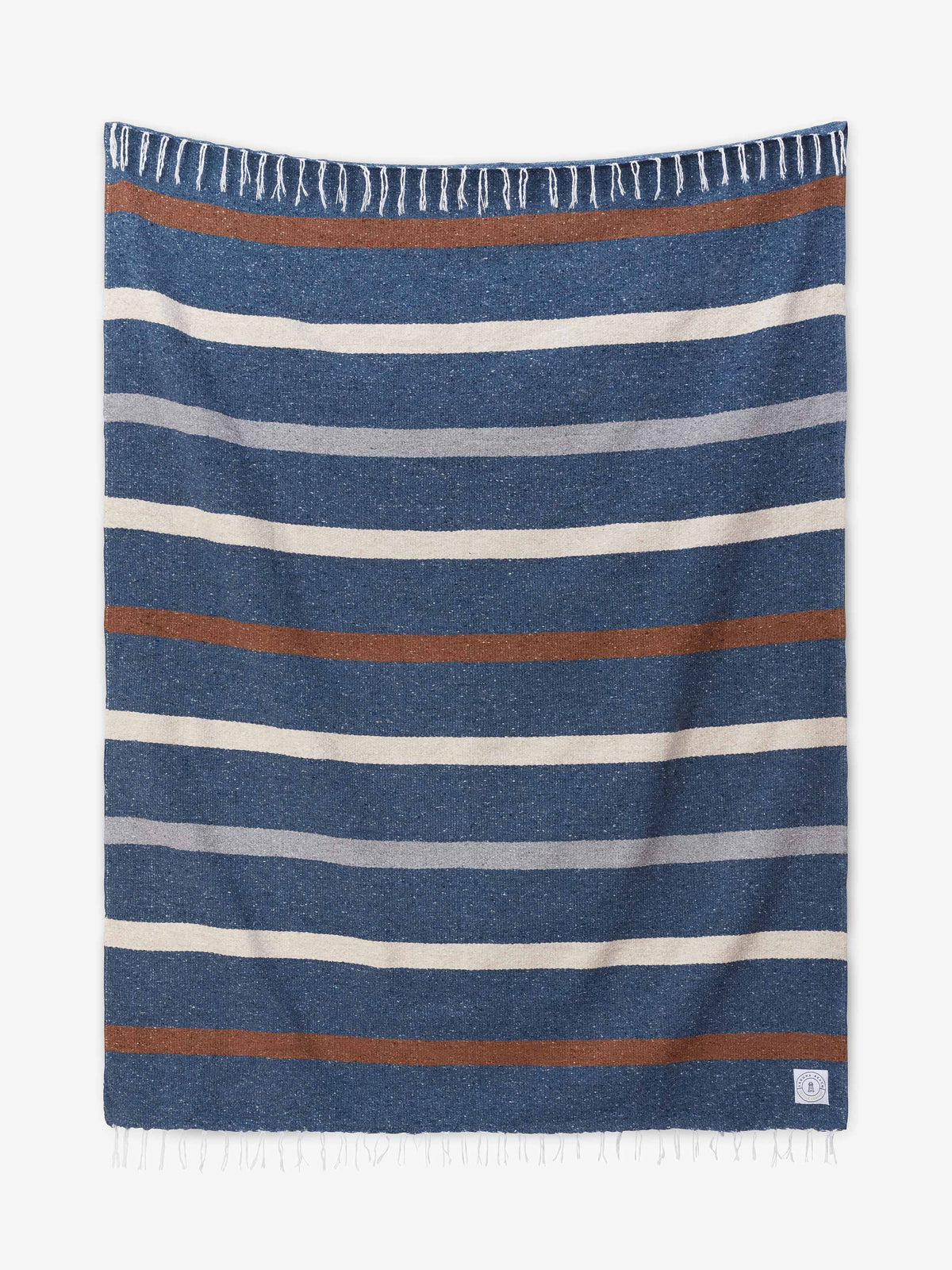 Laguna Beach Textile Company Mexican Blanket Slate Blue Riviera Mexican Blanket